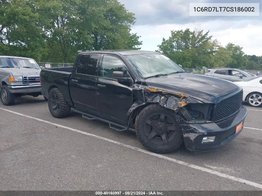 2012 Ram 1500 Slt VIN: 1C6RD7LT7CS186002 Lot: 40160997