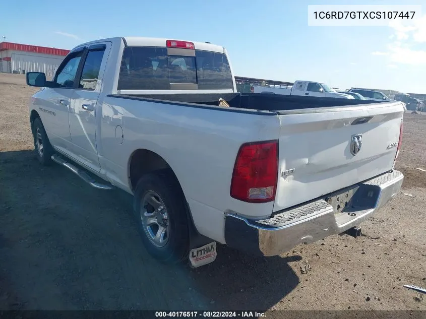 2012 Ram 1500 Slt VIN: 1C6RD7GTXCS107447 Lot: 40176517