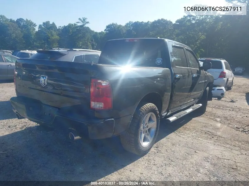 1C6RD6KT6CS267911 2012 Ram 1500 St