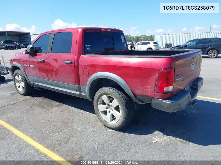 2012 Ram 1500 Slt VIN: 1C6RD7LT8CS258079 Lot: 40189847