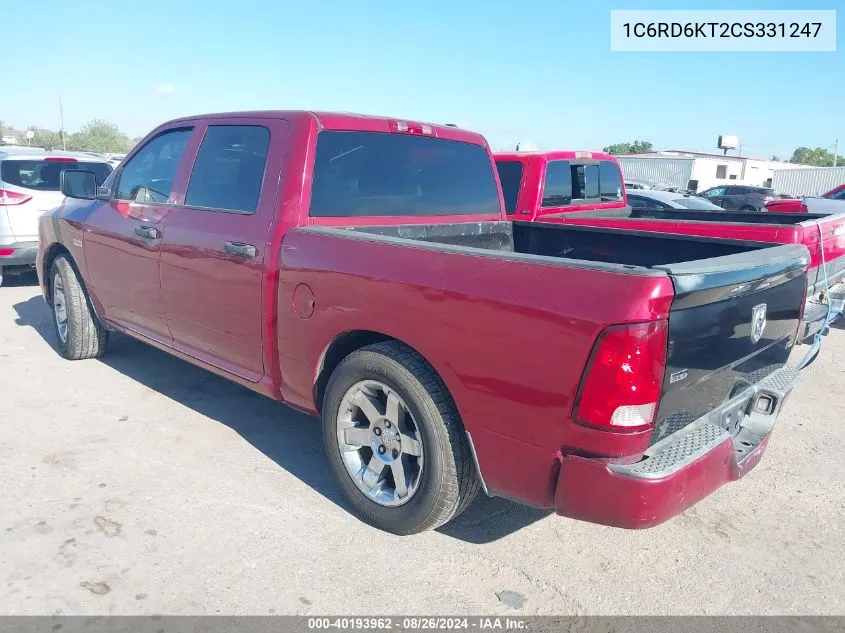 2012 Ram 1500 St VIN: 1C6RD6KT2CS331247 Lot: 40193962