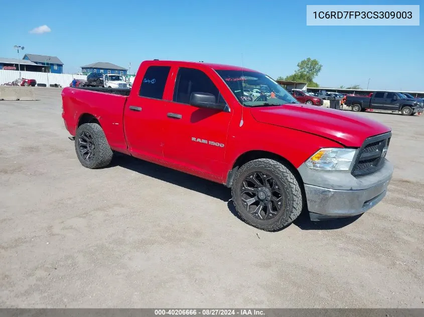 2012 Ram 1500 St VIN: 1C6RD7FP3CS309003 Lot: 40206666