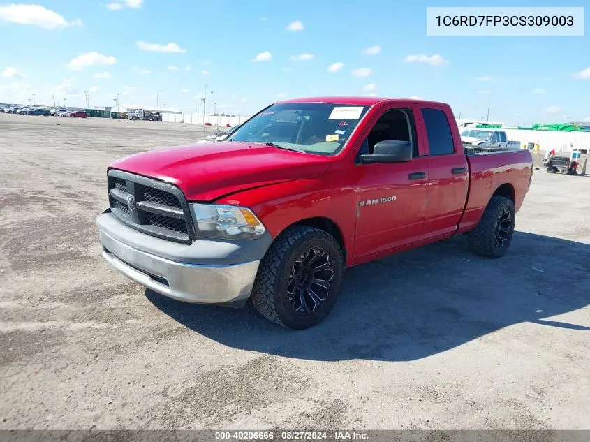 2012 Ram 1500 St VIN: 1C6RD7FP3CS309003 Lot: 40206666