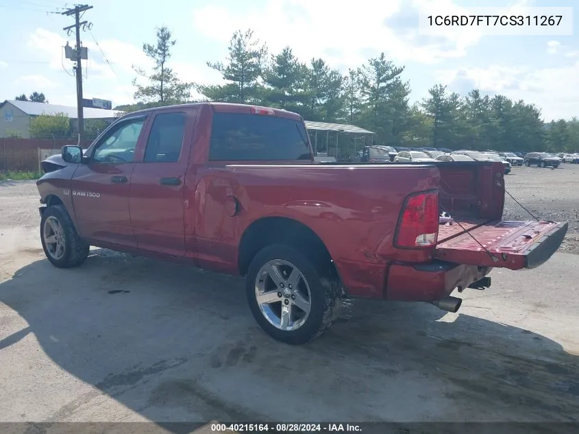 2012 Ram 1500 St VIN: 1C6RD7FT7CS311267 Lot: 40215164