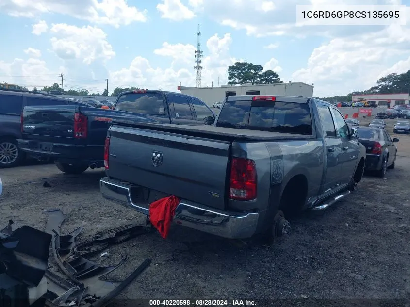 1C6RD6GP8CS135695 2012 Ram 1500 Slt