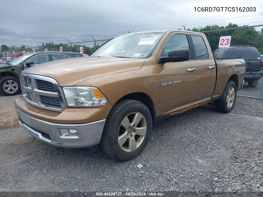 2012 Ram 1500 Slt VIN: 1C6RD7GT7CS162003 Lot: 40220727