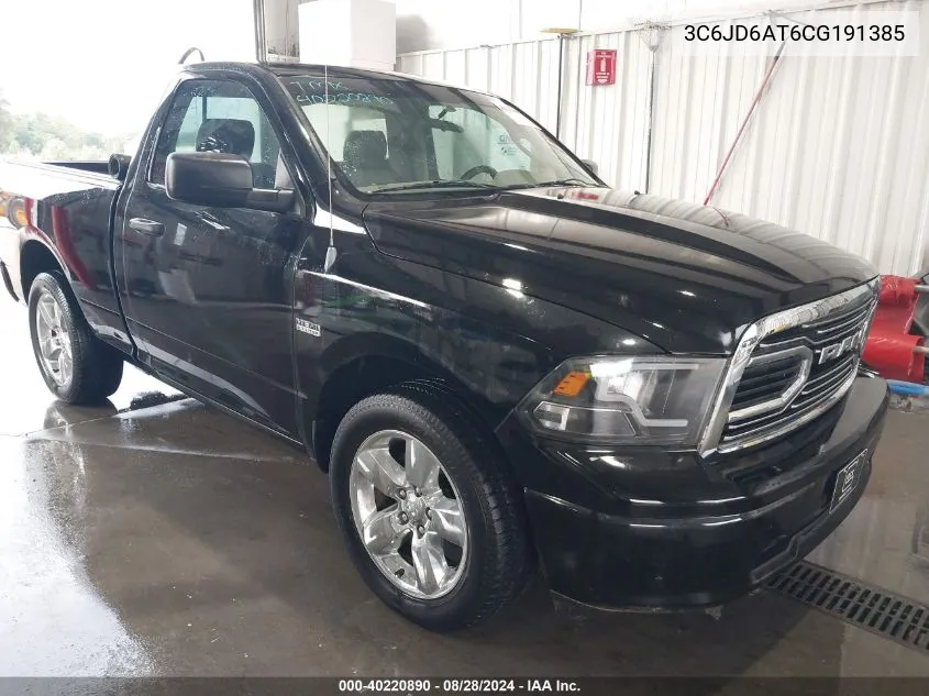 2012 Ram 1500 St VIN: 3C6JD6AT6CG191385 Lot: 40220890