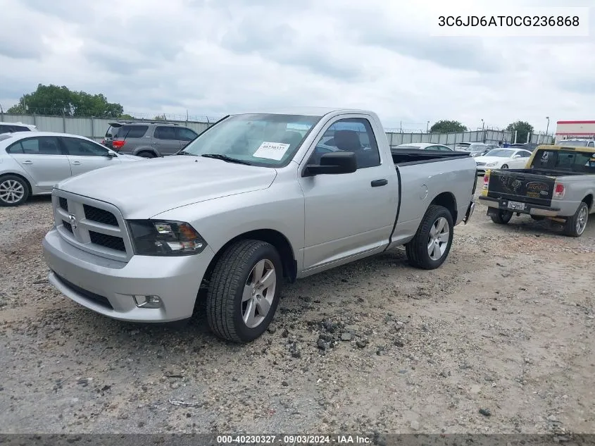 3C6JD6AT0CG236868 2012 Ram 1500 St