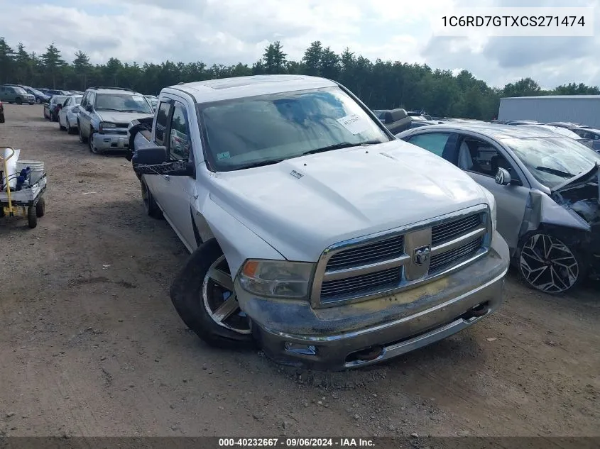 1C6RD7GTXCS271474 2012 Ram 1500 Slt