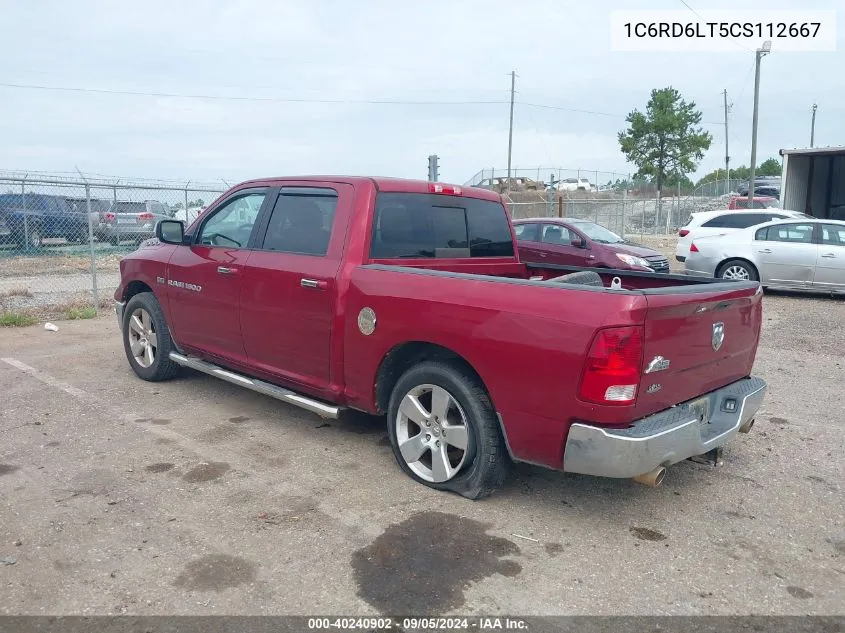 2012 Ram 1500 Slt VIN: 1C6RD6LT5CS112667 Lot: 40240902