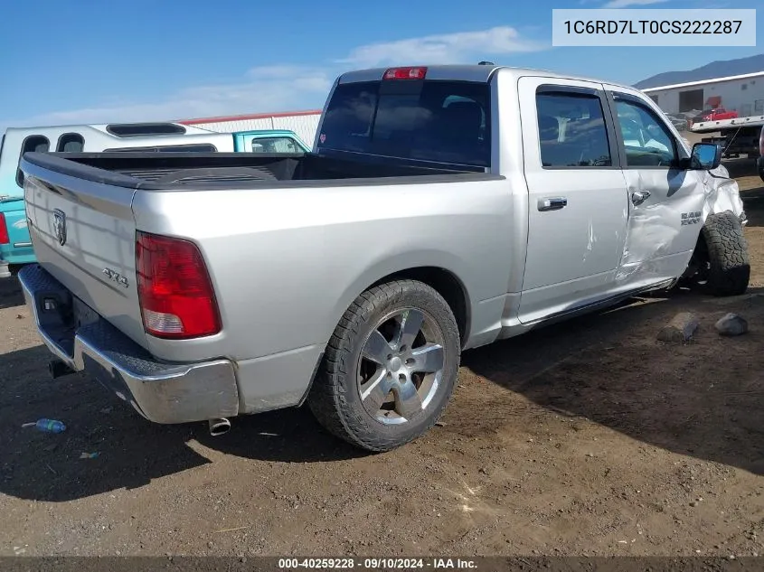 2012 Ram 1500 Slt VIN: 1C6RD7LT0CS222287 Lot: 40259228