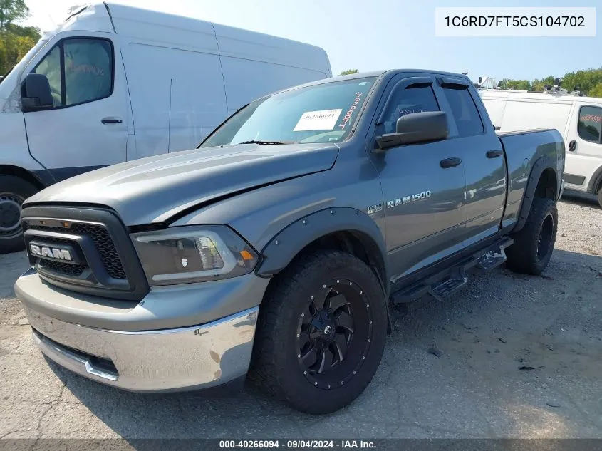 2012 Ram 1500 St VIN: 1C6RD7FT5CS104702 Lot: 40266094