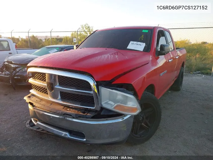 2012 Ram 1500 Slt VIN: 1C6RD6GP7CS127152 Lot: 40298987