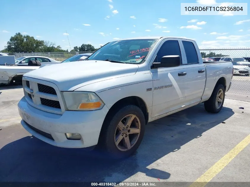 2012 Ram 1500 St VIN: 1C6RD6FT1CS236804 Lot: 40318432