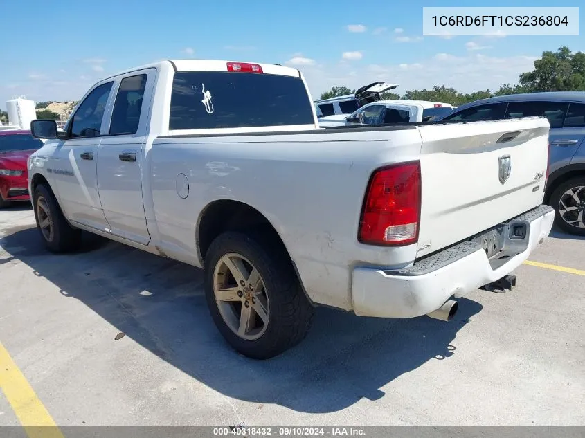 2012 Ram 1500 St VIN: 1C6RD6FT1CS236804 Lot: 40318432