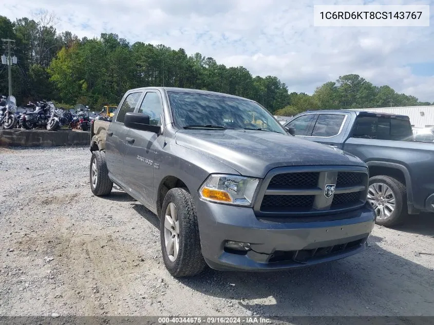 2012 Ram 1500 St VIN: 1C6RD6KT8CS143767 Lot: 40344675