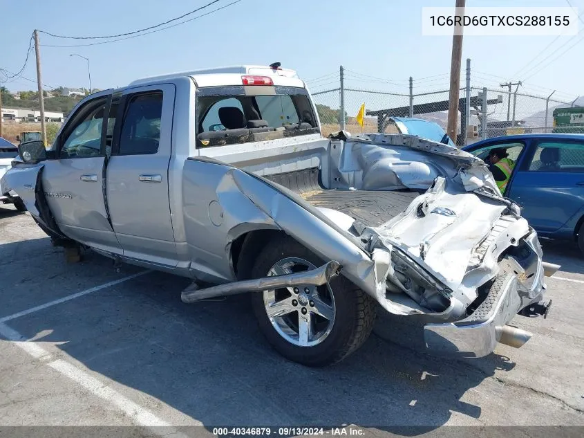 2012 Ram 1500 Slt VIN: 1C6RD6GTXCS288155 Lot: 40346879