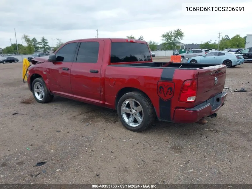 2012 Ram 1500 St VIN: 1C6RD6KT0CS206991 Lot: 40353753