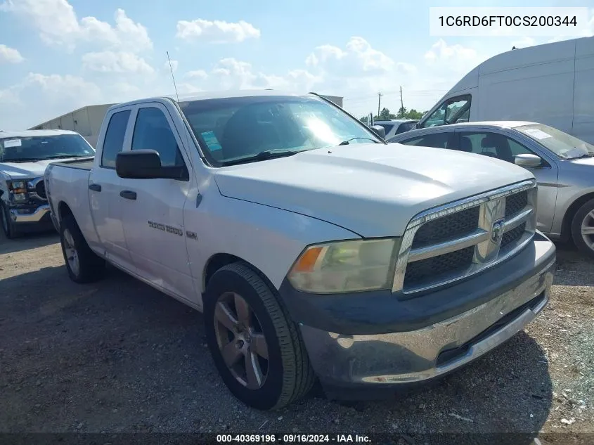 1C6RD6FT0CS200344 2012 Ram 1500 St