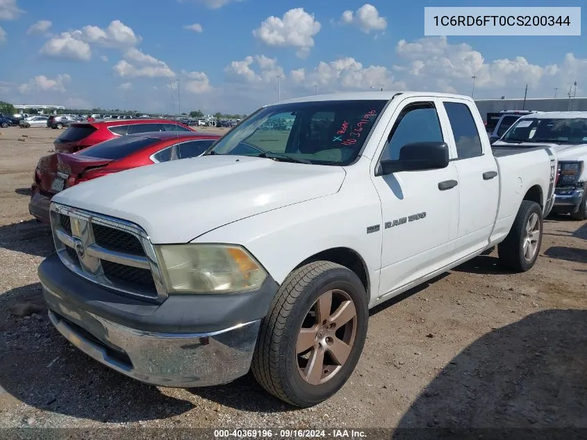 1C6RD6FT0CS200344 2012 Ram 1500 St