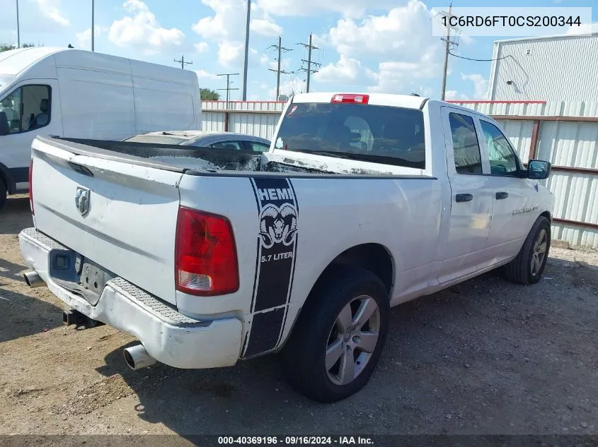 2012 Ram 1500 St VIN: 1C6RD6FT0CS200344 Lot: 40369196