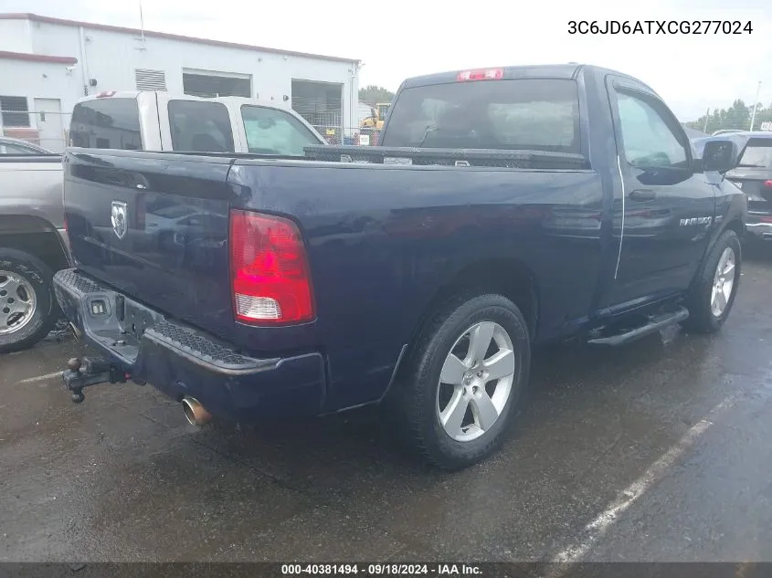 2012 Ram 1500 St VIN: 3C6JD6ATXCG277024 Lot: 40381494