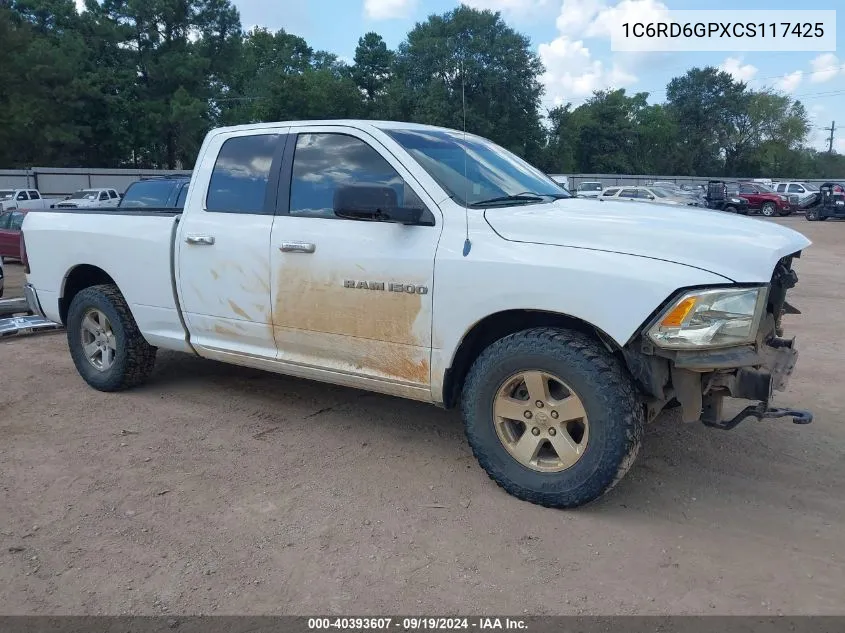 2012 Ram 1500 Slt VIN: 1C6RD6GPXCS117425 Lot: 40393607