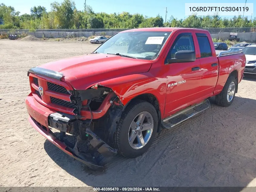 2012 Ram 1500 St VIN: 1C6RD7FT1CS304119 Lot: 40395470