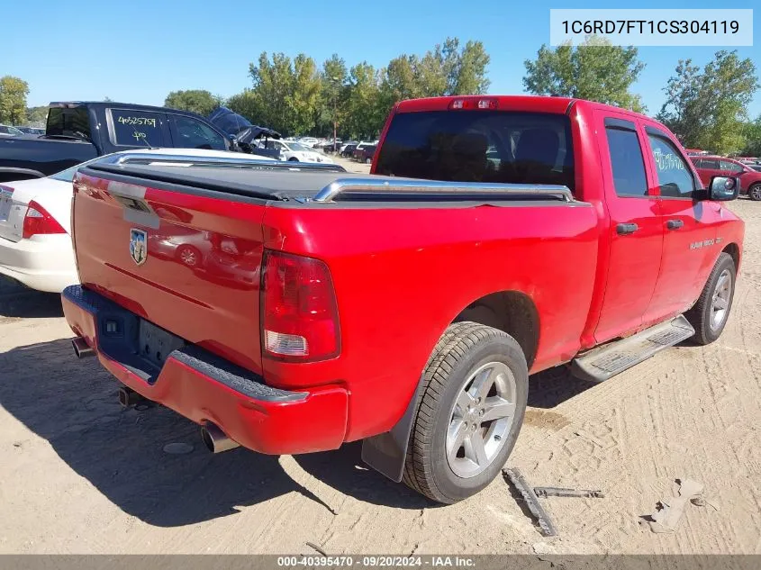 2012 Ram 1500 St VIN: 1C6RD7FT1CS304119 Lot: 40395470