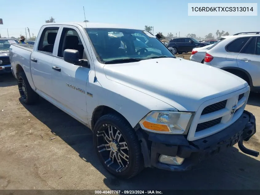 2012 Ram 1500 St VIN: 1C6RD6KTXCS313014 Lot: 40407767