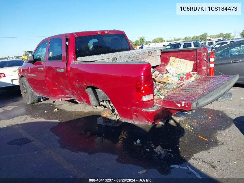 2012 Ram 1500 St VIN: 1C6RD7KT1CS184473 Lot: 40413297