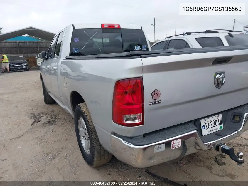 2012 Ram 1500 Slt VIN: 1C6RD6GP7CS135560 Lot: 40432139