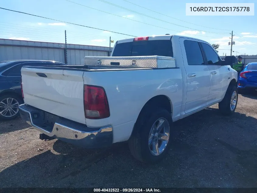 1C6RD7LT2CS175778 2012 Ram 1500 Slt