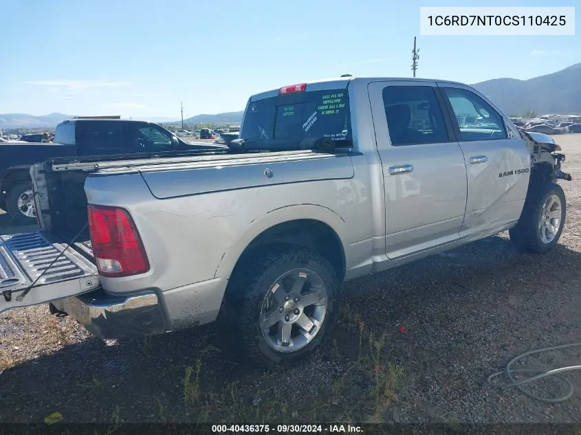 2012 Ram 1500 Laramie VIN: 1C6RD7NT0CS110425 Lot: 40436375