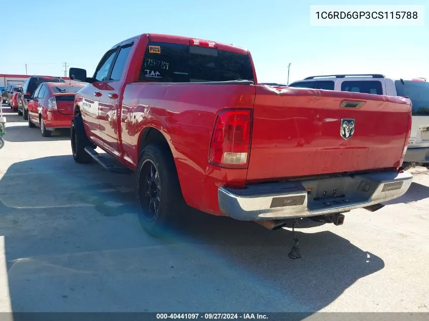 1C6RD6GP3CS115788 2012 Ram 1500 Slt