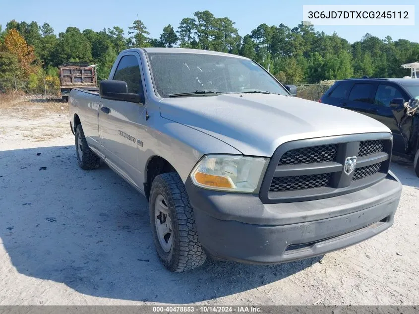 2012 Ram 1500 St VIN: 3C6JD7DTXCG245112 Lot: 40478853