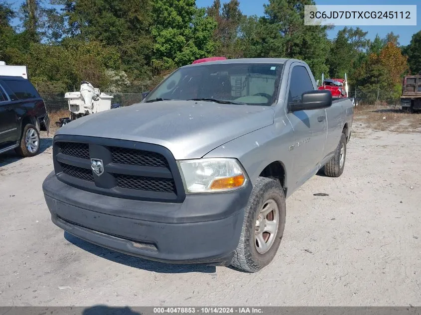 2012 Ram 1500 St VIN: 3C6JD7DTXCG245112 Lot: 40478853