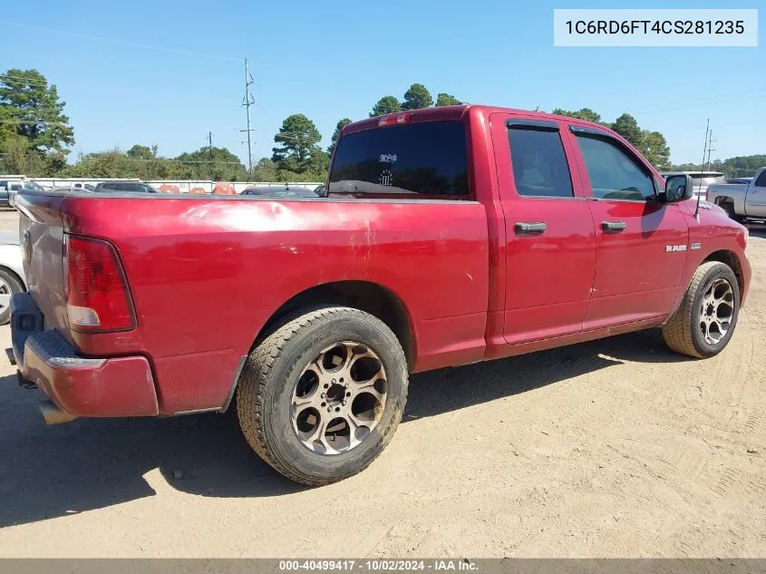 2012 Ram 1500 St VIN: 1C6RD6FT4CS281235 Lot: 40499417