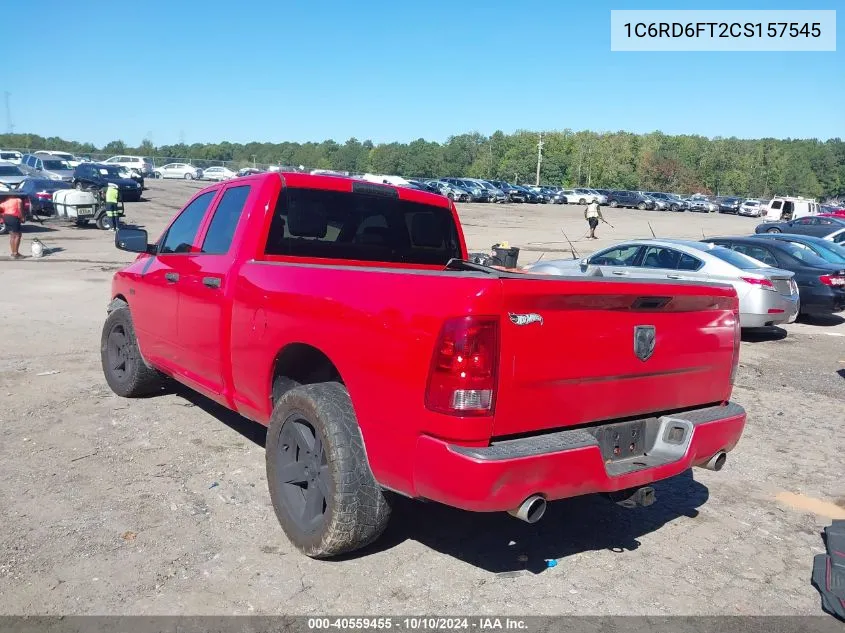 2012 Ram 1500 St VIN: 1C6RD6FT2CS157545 Lot: 40559455