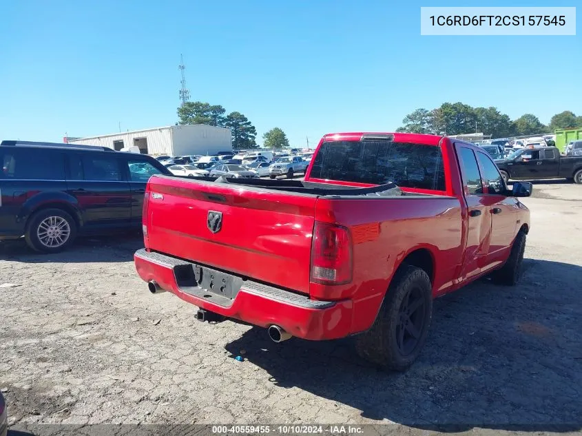 2012 Ram 1500 St VIN: 1C6RD6FT2CS157545 Lot: 40559455