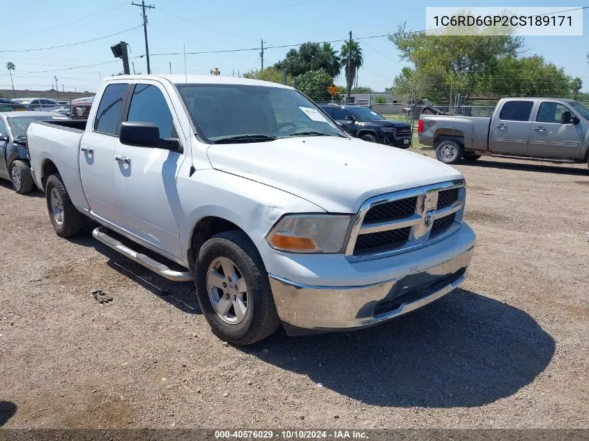 2012 Ram 1500 Slt VIN: 1C6RD6GP2CS189171 Lot: 40576029