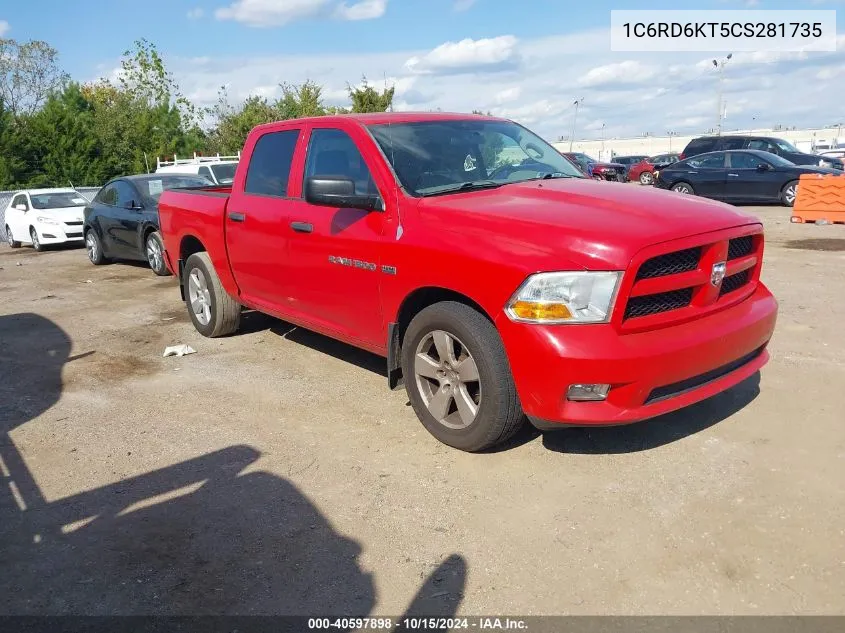 2012 Ram 1500 St VIN: 1C6RD6KT5CS281735 Lot: 40597898