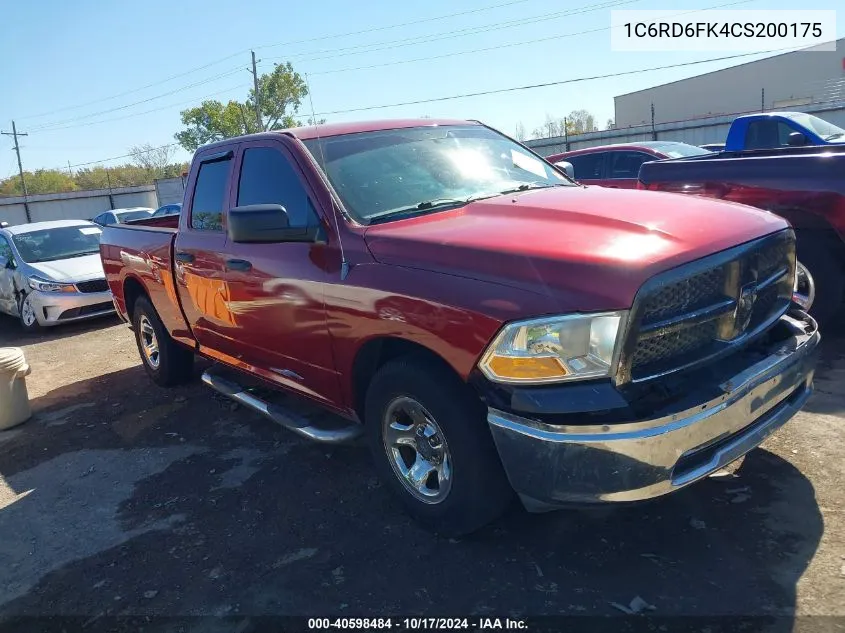 2012 Ram 1500 St VIN: 1C6RD6FK4CS200175 Lot: 40598484