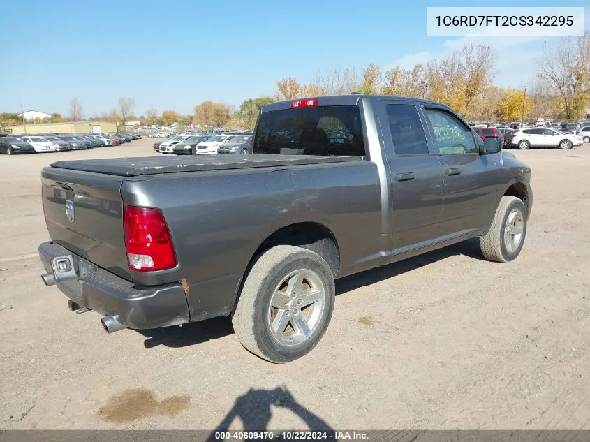 2012 Ram 1500 St VIN: 1C6RD7FT2CS342295 Lot: 40609470