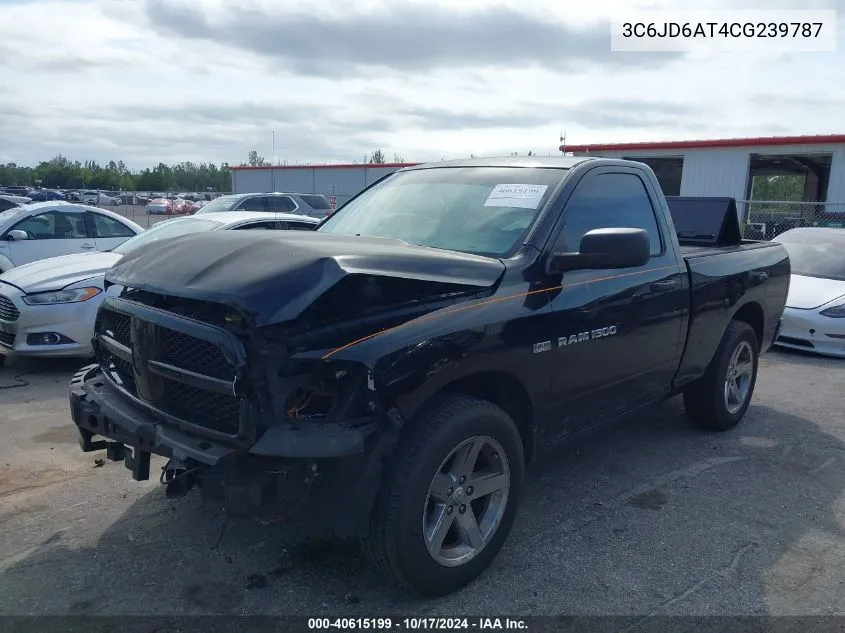 2012 Ram 1500 St VIN: 3C6JD6AT4CG239787 Lot: 40615199