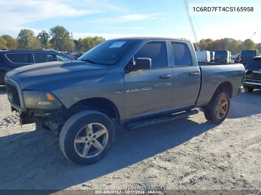 2012 Ram 1500 St VIN: 1C6RD7FT4CS165958 Lot: 40638182