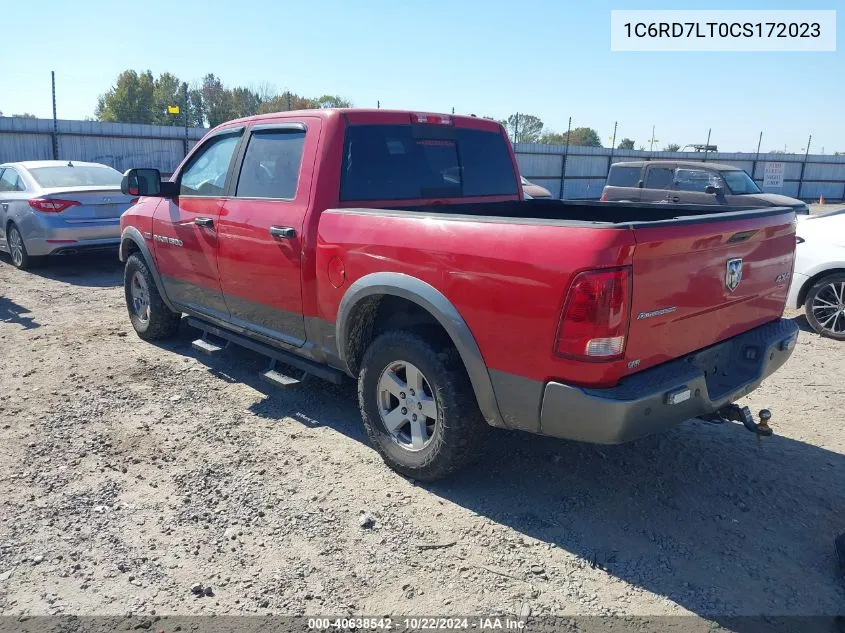 2012 Ram 1500 Slt VIN: 1C6RD7LT0CS172023 Lot: 40638542