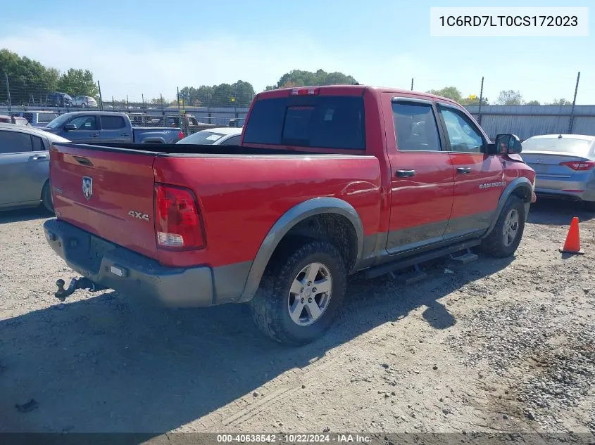 2012 Ram 1500 Slt VIN: 1C6RD7LT0CS172023 Lot: 40638542