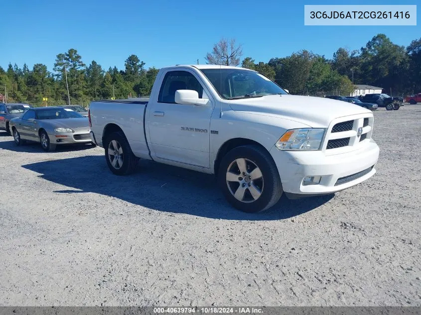 2012 Ram 1500 St VIN: 3C6JD6AT2CG261416 Lot: 40639794