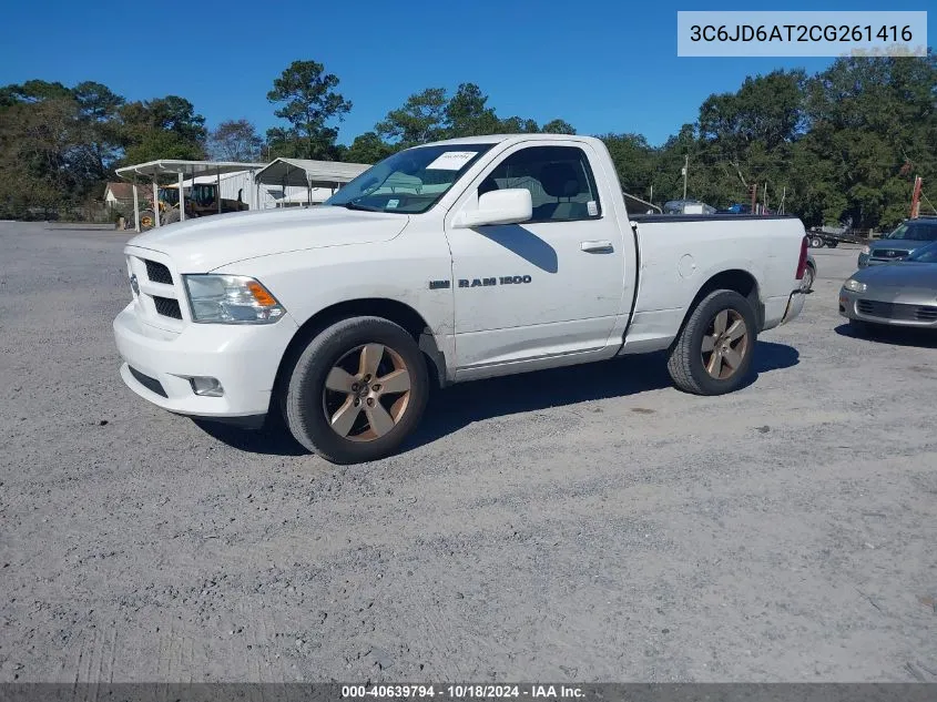 2012 Ram 1500 St VIN: 3C6JD6AT2CG261416 Lot: 40639794